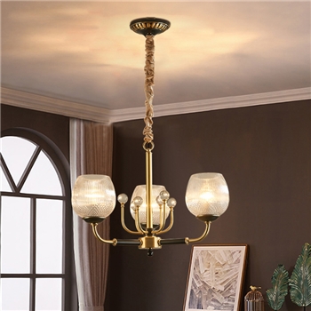 BT-12121美式轻奢全铜客厅吊灯现代大气创意卧室餐厅水晶灯